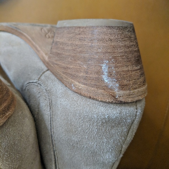 Joie Barlow ankle Booties Grey taupe cement Suede - Picture 4 of 8